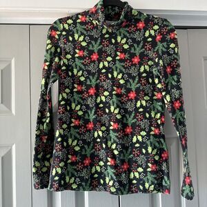 Women's Jones New‎ York Holiday Christmas Holly Turtleneck Size Small Jones & Co